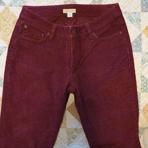 Garnet Hill Currant 5 Pocket  Slim Corduroys